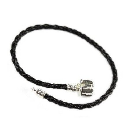 Bracciale in pelle sintetica - nero