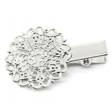 hairpin to decorate - silver - 1 piece