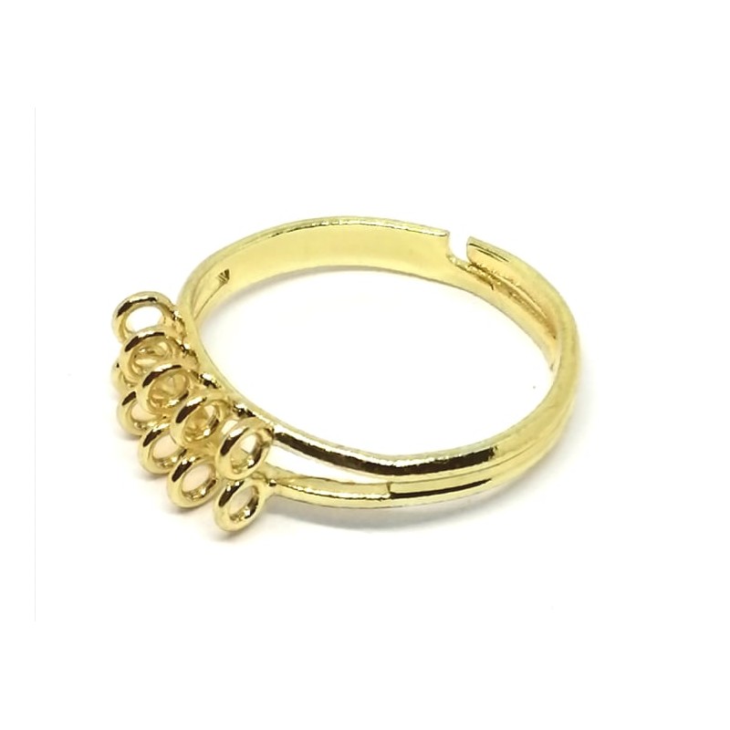base anello regolabile - dorato - 1 pezzo