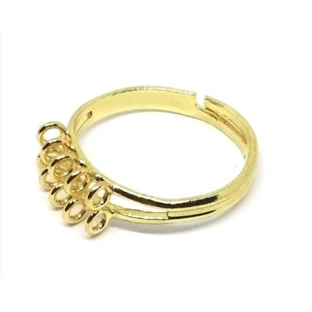 base anello regolabile - dorato - 1 pezzo