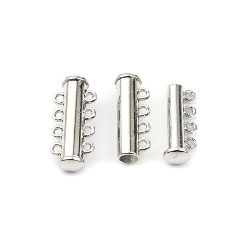 Four-wire cylindrical magnetic closure - silver...