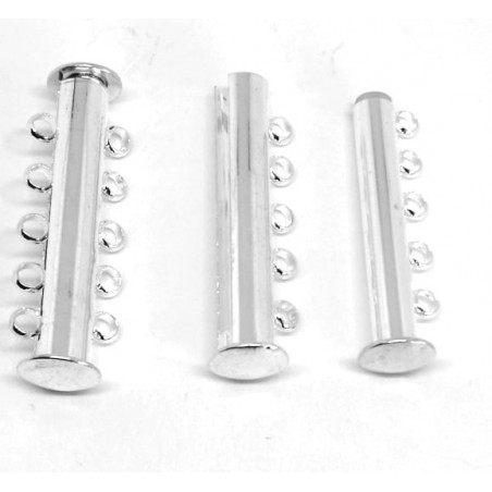 Chiusura magnetica cilindrica - cinque fili - argentata -1 pezzo