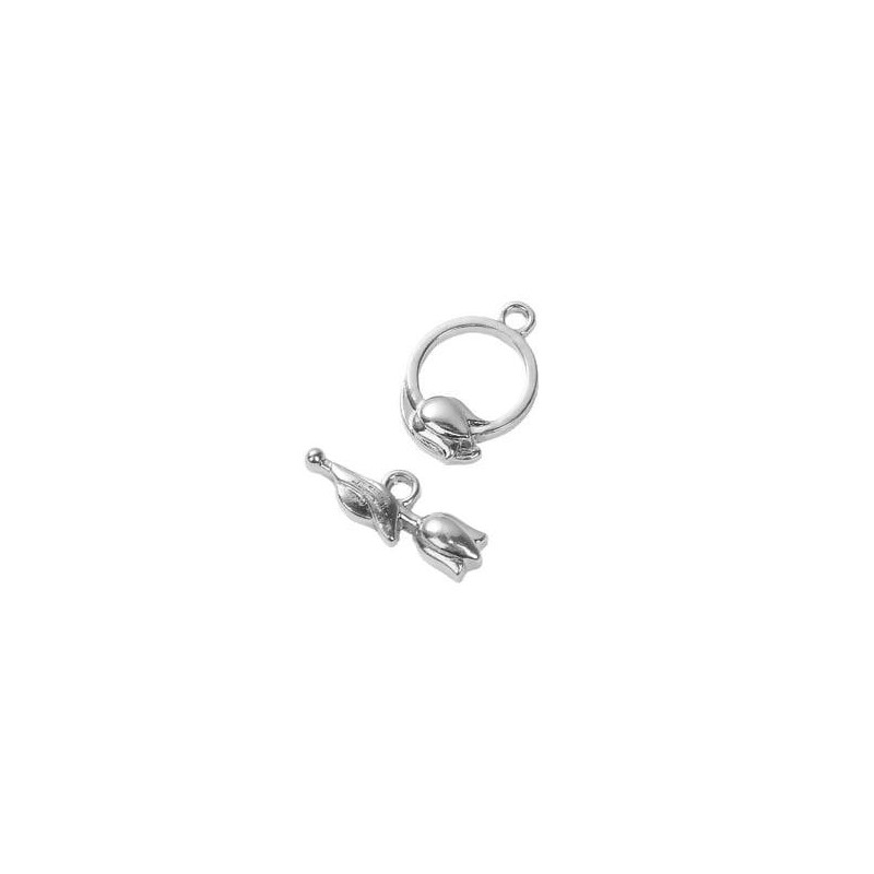 Antique silver T-Bar closure - 1 piece