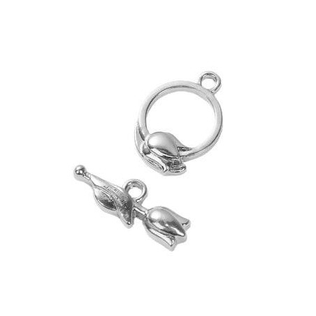 Antique silver T-Bar closure - 1 piece