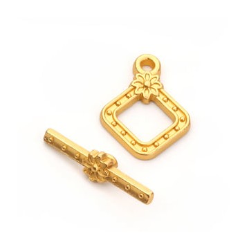 Chiusura T-Bar - quadrata - oro opaco - 1 pezzo