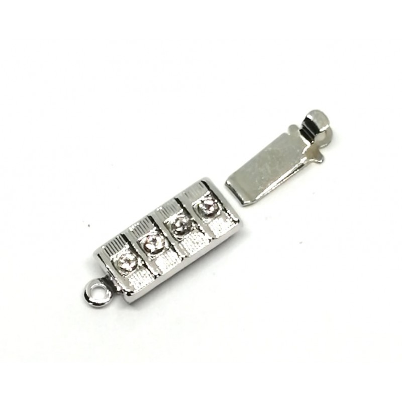 23 karat gold plated cassette closure with...