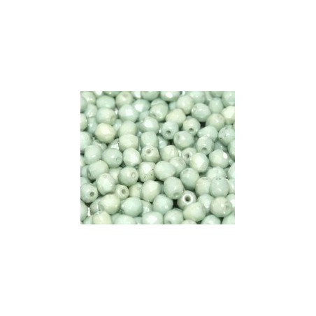 Mezzi cristalli - 4mm – Chalk White Mint Luster – 100 pezzi