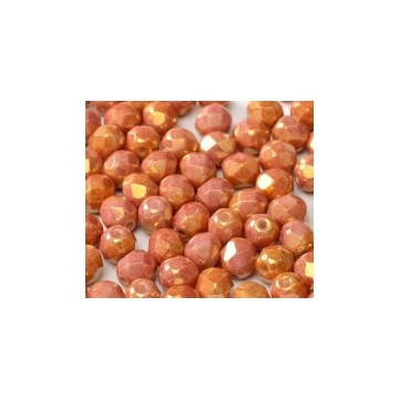 Mezzi cristalli - 4mm – Chalk White Red Luster – 100 pezzi