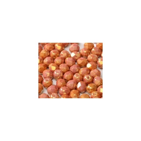 Mezzi cristalli - 4mm – Chalk White Red Luster – 100 pezzi
