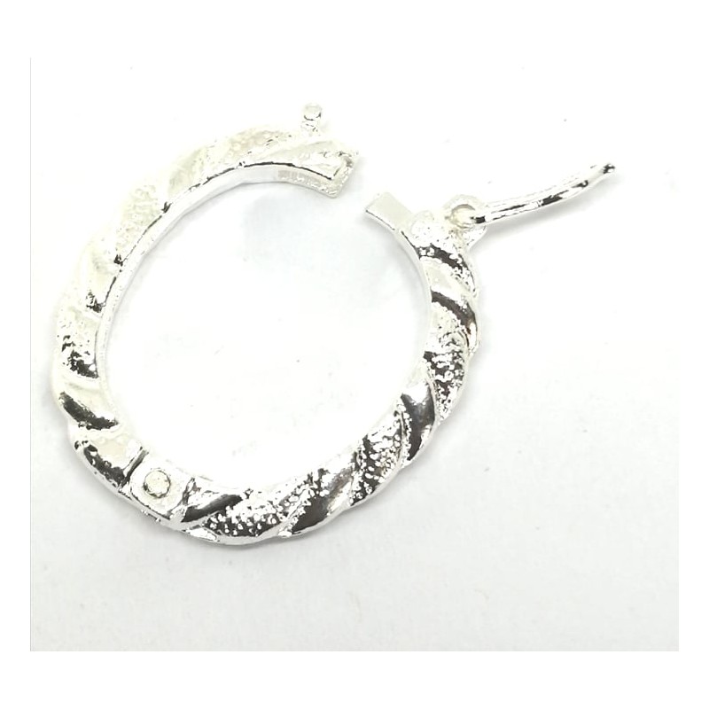 Hook closure - silver - 1 piece