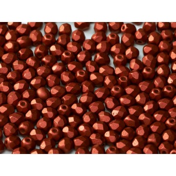 Mezzi cristalli - 3mm – Lava Red  – 100 pezzi