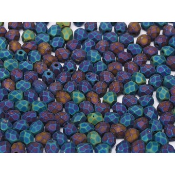 Mezzi Cristalli - 3mm – jet matted blue iris – 100 Pezzi