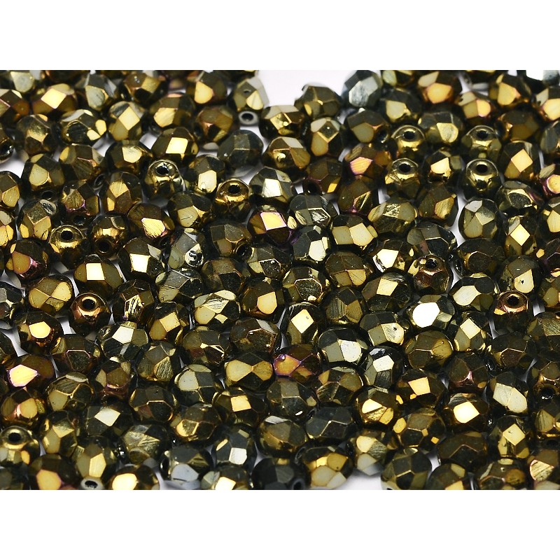 Mezzi Cristalli - 3mm – jet brown iris – 100 Pezzi