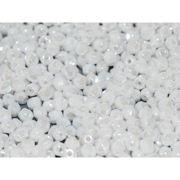 Mezzi cristalli - 4mm – Chalk White Shimmer – 100 pezzi