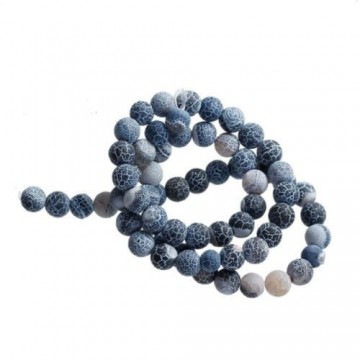 AGATA - 6 MM - Black Crackle