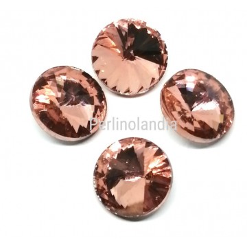 Rivoli in vetro 12 mm - Rose Peach - 1 pezzo