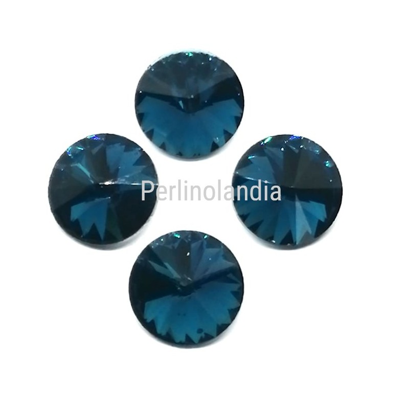 Rivoli In Vetro 12 Mm - Capri Blue - 1 Pezzo