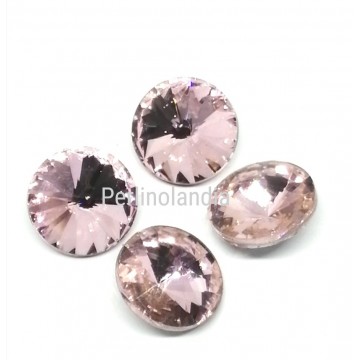 Rivoli In Vetro 12 Mm - Light Pink- 1 Pezzo
