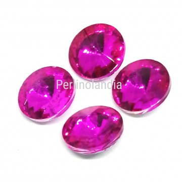 Rivoli In Vetro 12 Mm - Fuchsia - 1 Pezzo