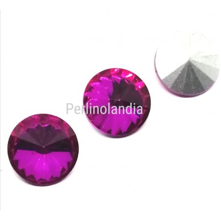 Rivoli In Vetro 14 Mm - Fuchsia - 1 Pezzo
