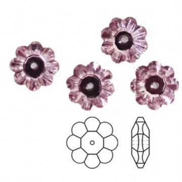 Margherite In Vetro - 10 Mm - Rose Peach - 5 Pezzi