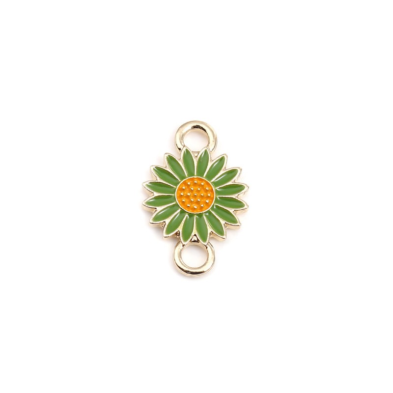 Enameled connector - 22x14 - Green zinc alloy -...