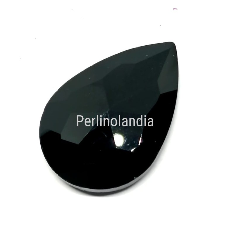 Gocce in vetro 30x20mm - Jet - 2 Pezzi