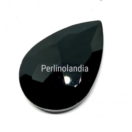 Gocce in vetro 30x20mm - Jet - 2 Pezzi