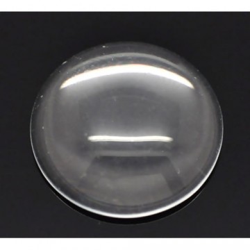 Cabochon vetro trasparente  - 25mm –8 pz