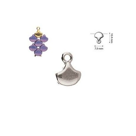 Cymbal "KARAVOS" - Terminale Per Ginko- Argentato- 1 Pezzo