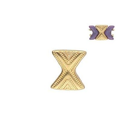 Cymbal "SOSTIS" - Connettore per chevronduo- Placcato oro 24k- 1 Pezzo