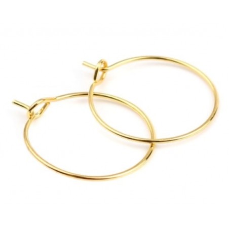 Hoop earrings - 29 mm - steel - 1 pair