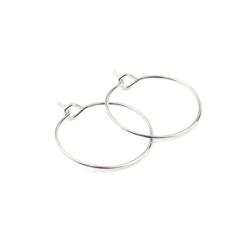 Orecchini a cerchio - 24 mm -  acciaio - 1 coppia