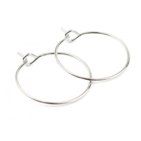 Orecchini a cerchio - 24 mm -  acciaio - 1 coppia