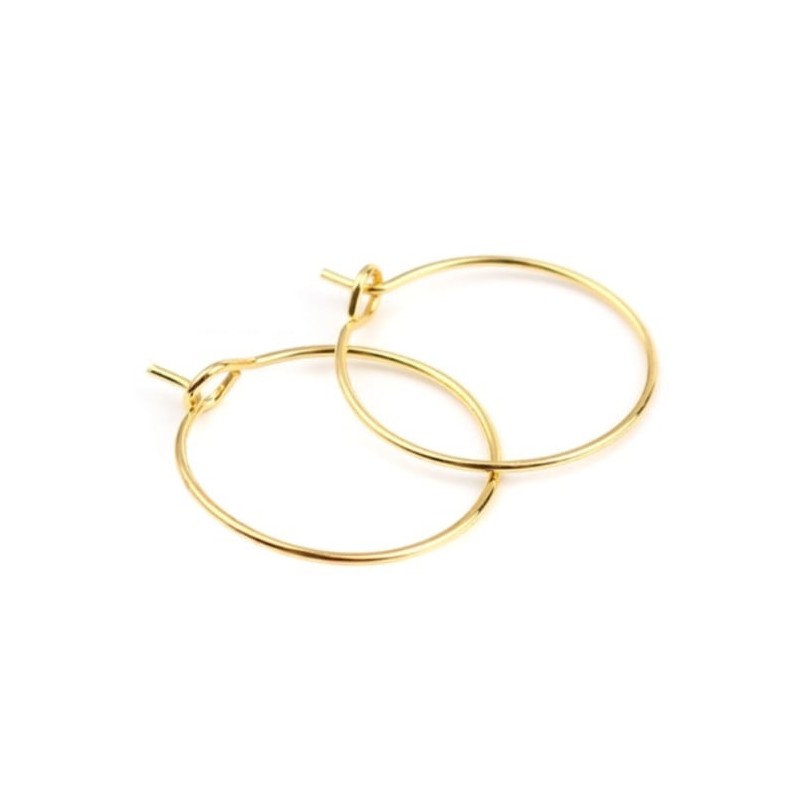 Orecchini a cerchio - 24 mm -  acciaio - 1 coppia