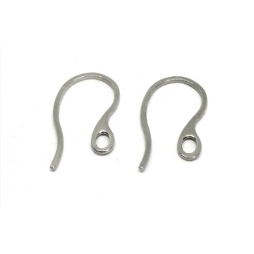 Ganci per orecchini - acciaio - 1 coppia