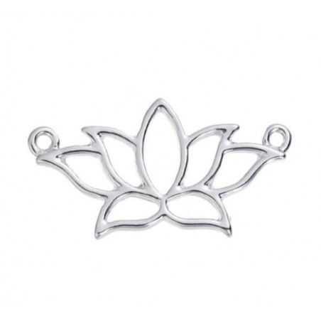 Connettore fiore di loto  lega zinco - 26x14 mm –  1pz