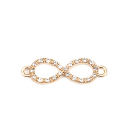 Rhinestone connector - infinite zinc alloy - 33x10 mm - 1pcs