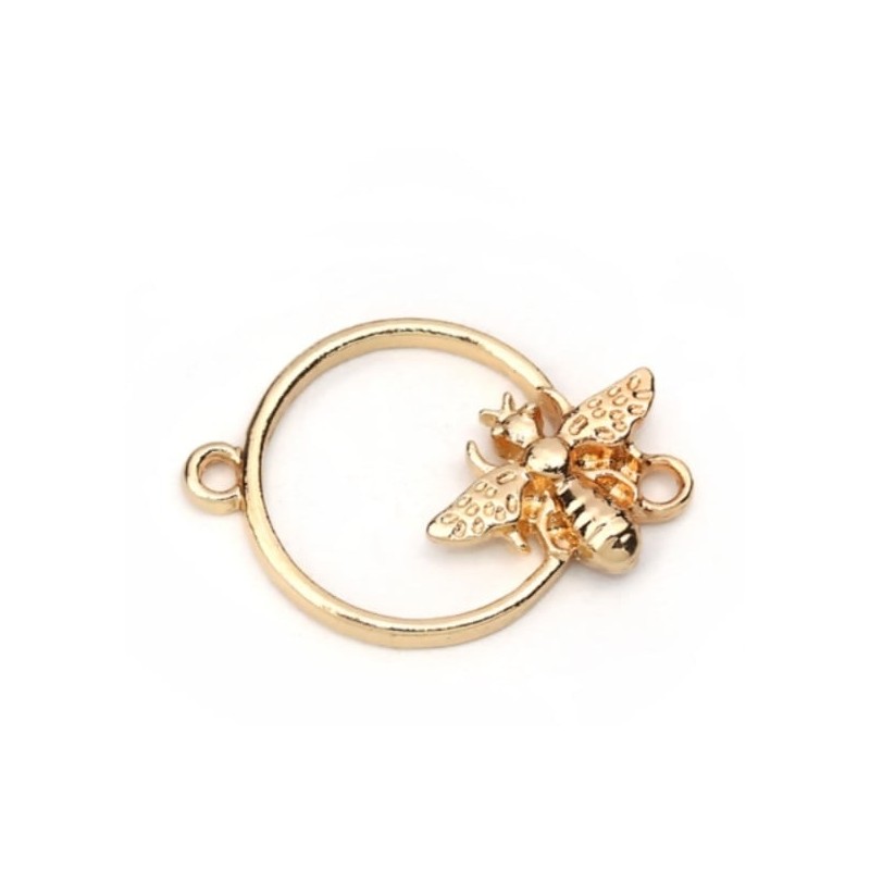 Zinc alloy bee connector - 26x18mm - 1pcs
