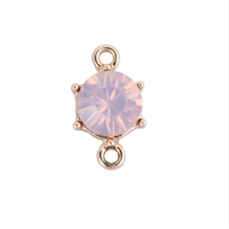 Connettore con chaton - rosa - 15x9 mm – 2 pezzi
