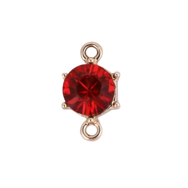 Chaton connector - red - 15x9 mm – 2 pieces