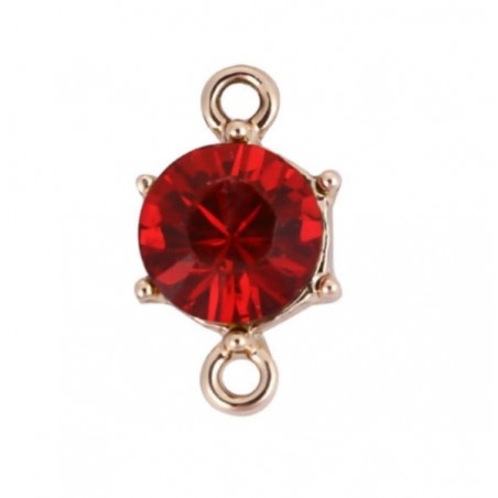 Chaton connector - red - 15x9 mm – 2 pieces