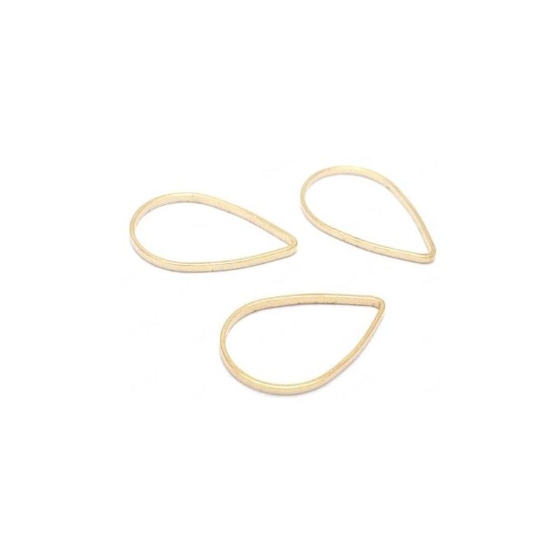 Connector pendant drop -21x30mm - golden - 1 piece