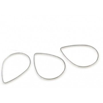 Pendente connettore goccia -21x30mm - argentato - 1 pezzo