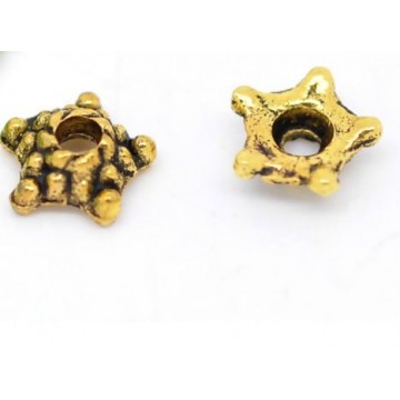 Coppetta copriperla -dorata -5x5 mm-20 Pezzi