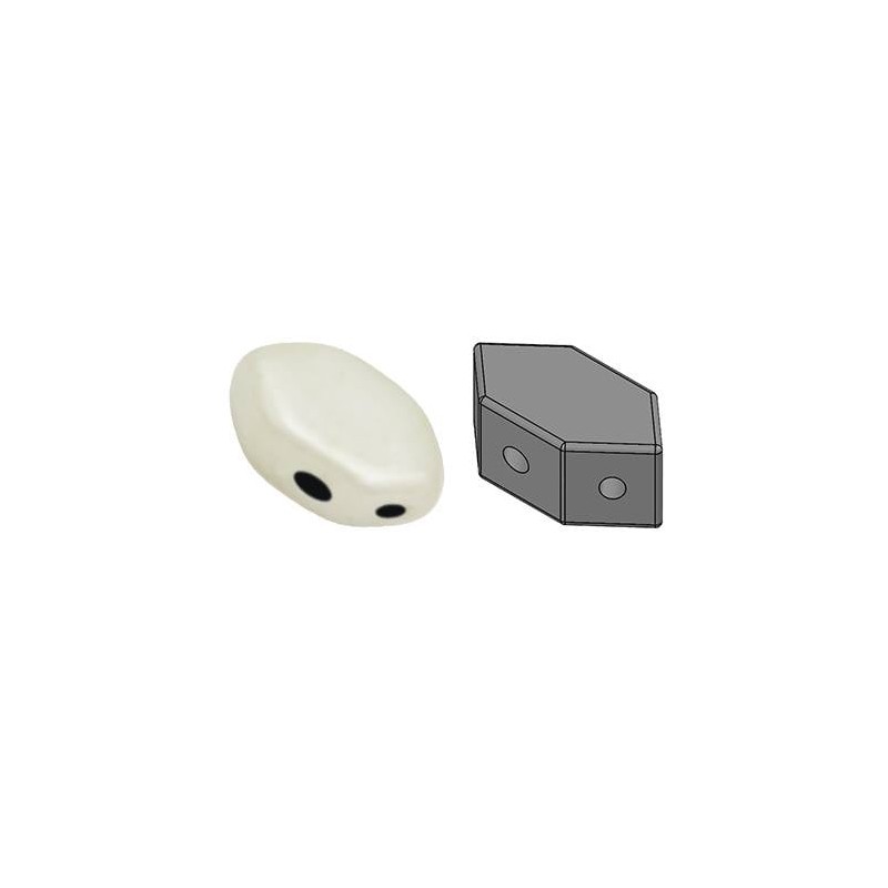 Paros® Par Puca® 7x4mm - opaque white ceramic...