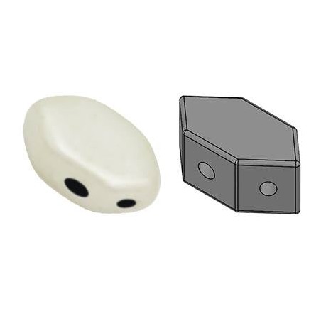 Paros® Par Puca® 7x4mm - opaque white ceramic look - 10 grammi