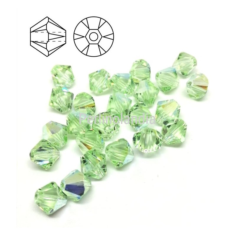 Swarovski Bicono 4mm- Cryslite Ab -48 Pieces