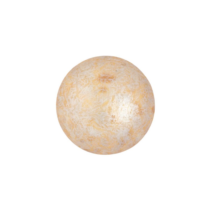 Cabochon® Par Puca® 18mm - opaque ivory spotted...