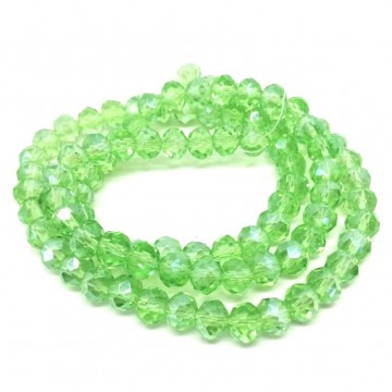 rondelle sfaccettate - 6X4mm – Transparent light green -...